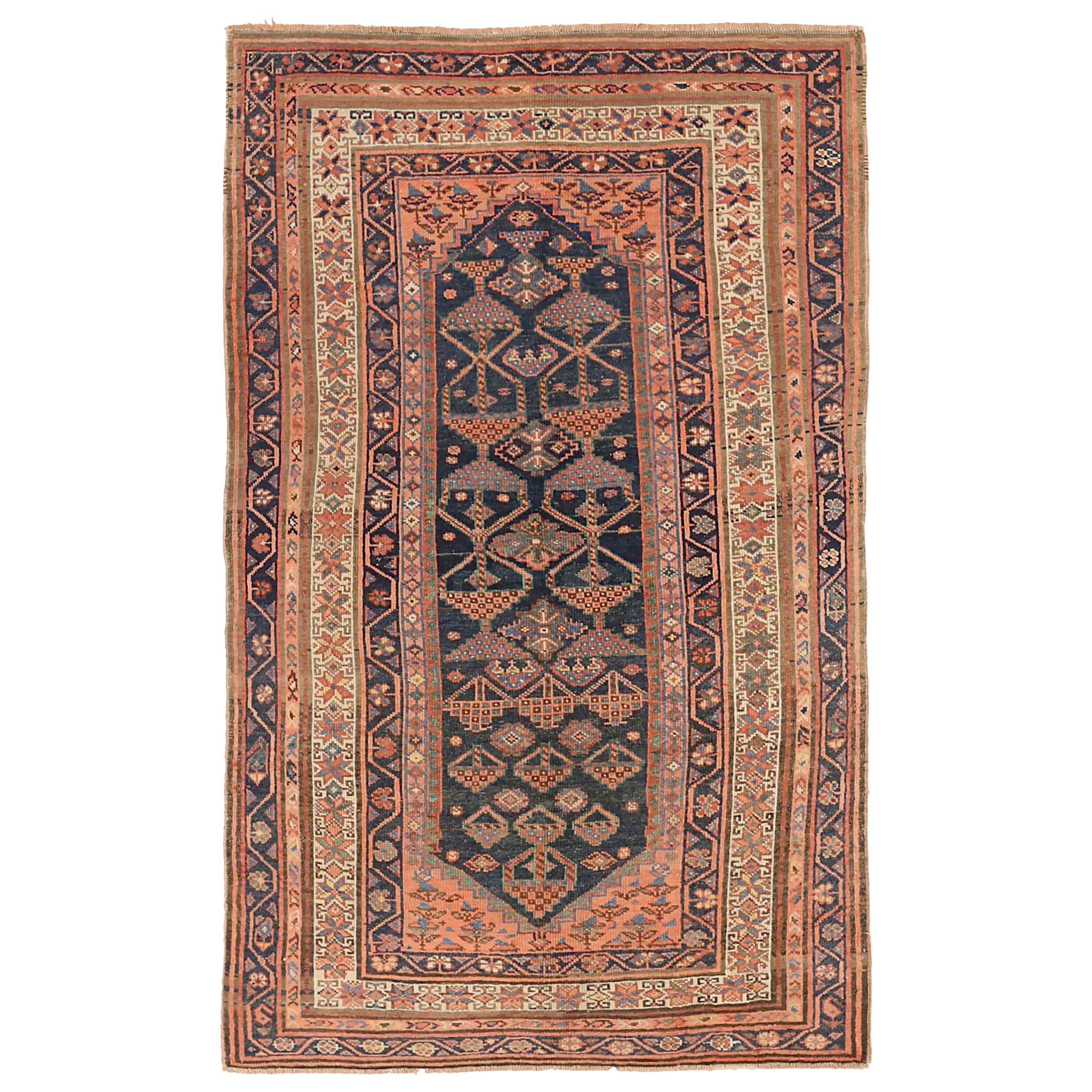 Persian Lori Small Rug - Wool Ivory Navy Blue Pink 71549
