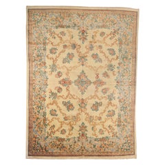 Tappeti persiani Mahal Circa 1910 - Lana Blu Avorio Rosso 71629