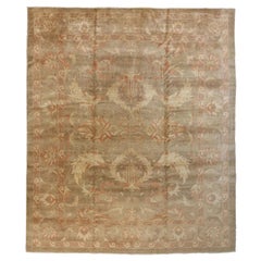 Tapis Persan Tabriz Circa 1940 - Laine Ivoire Rose Taupe 71736