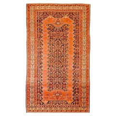 Persian Malayer Area Rugs - Wool Black Ivory Orange 71906