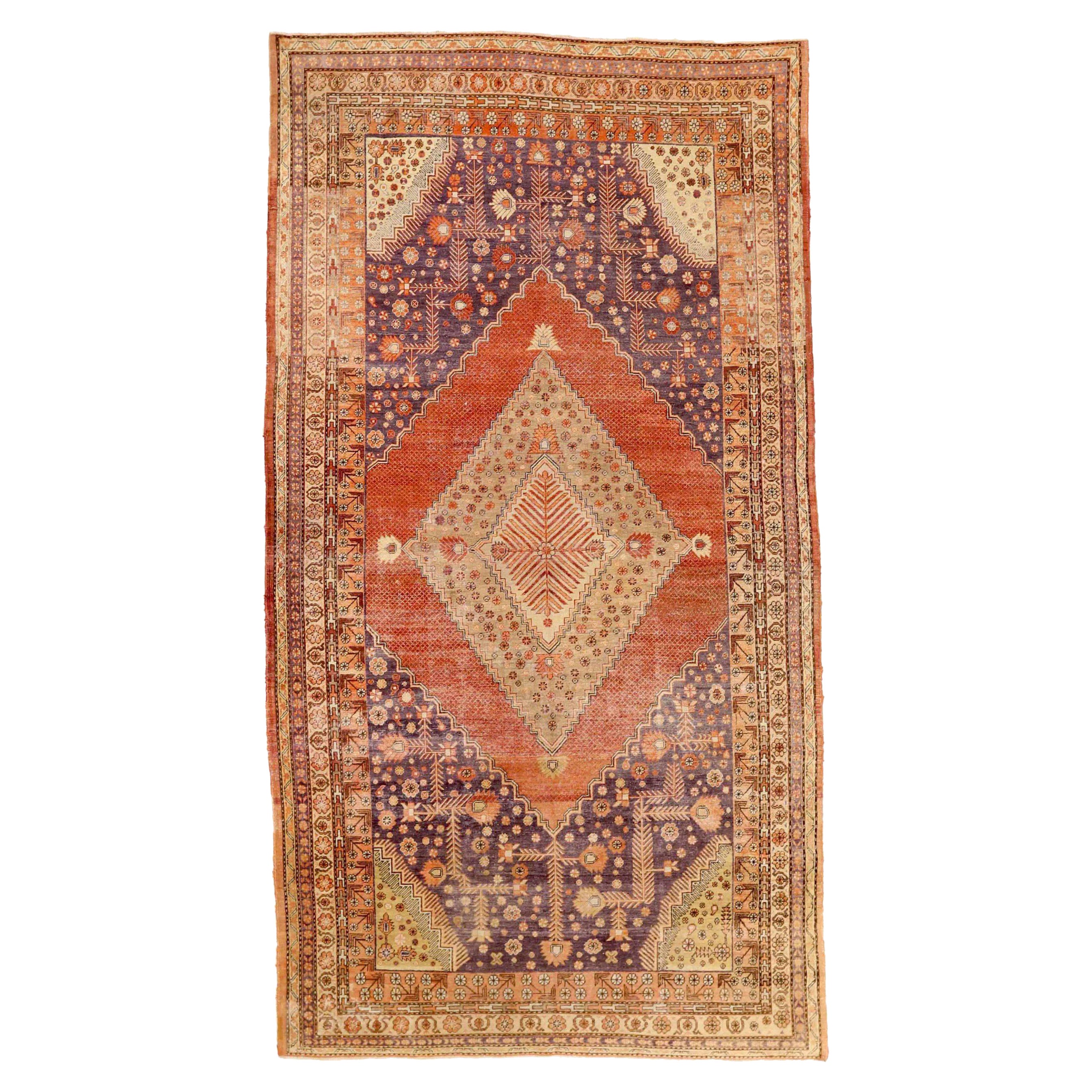 Afghanistan Khotan Area Rugs - Wool Brown Ivory Purpel Red 71862