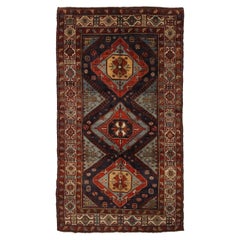 Russian Darband Area Rugs Circa 1910 - Wool Blue Ivory Blue Red Yellow 71869
