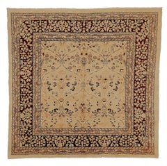 Persian Tabriz Small Rug - Wool Brown Ivory Pink 71925