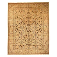 Persische Tabriz Over Size Teppich CIRCA 1880 - Wolle Brown Elfenbein Rosa 71955