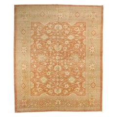 Vintage Persian Tabriz Area Rugs - Wool Green Ivory Red 71966