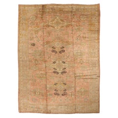 Europe Kazak Area Rugs Circa 1910 - Wool Brown Green Pink 72106