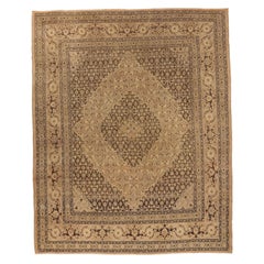 Persische Täbriz Bereich Teppiche CIRCA 1910 - Wolle Brown Elfenbein 72153