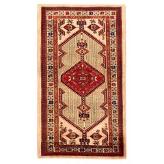 Petit tapis persan Sarab Circa 1940 - Laine Ivoire Rouge 72160