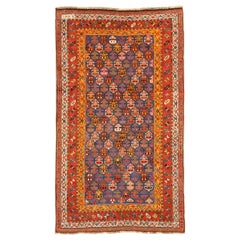 Petit tapis russe Karabagh datant d'environ 1910 - Laine bleu rouge jaune 72132