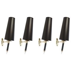 Set of Four Sconces by Maison Lunel, 1950 12