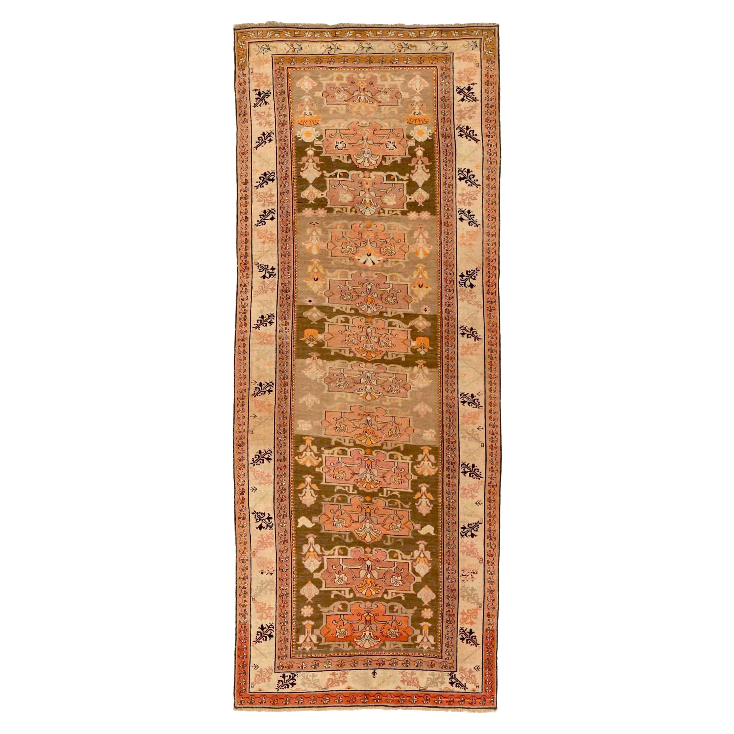 Petit tapis russe Karabagh Circa 1910 - Laine Brown Ivoire Rouge 72336