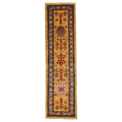 Tappeto Persiano Bijar Runner Circa 1940 - Lana Avorio Rosso Giallo 72369