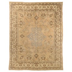 Afghanistan Tapis Oushak Circa 1940 - Laine Bleu Brown Ivoire 72387