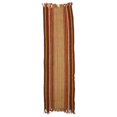Russian Kilim Runner Rug Circa 1910 - Wool Ivory Red Yellow 72441