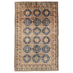 Tapis d'Afghanistan Khotan datant d'environ 1940 - Laine bleu ivoire 72520