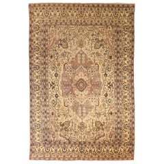 Alfombras de Afganistán Oushak Circa 1910 - Lana Verde Marfil Rojo 72509