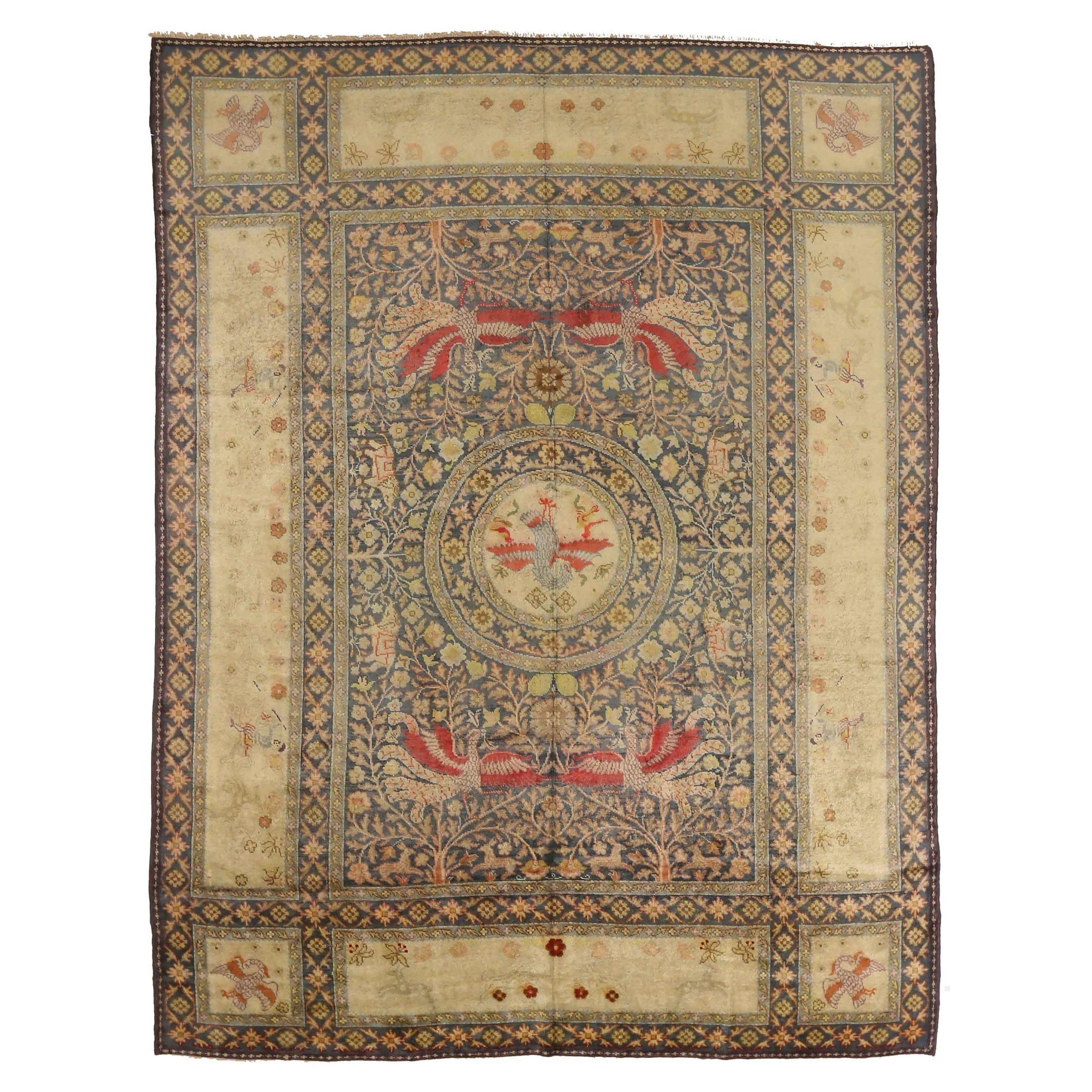 Tapis de Chine Circa 1910 - Laine Brown Ivory Red 72546