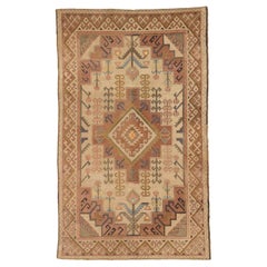 Petit tapis russe Circa 1910 - Laine Bleu Brown Ivoire 72547