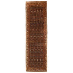 Tappeto Persiano Bijar - Lana Blu Marrone Avorio Rosso 72673