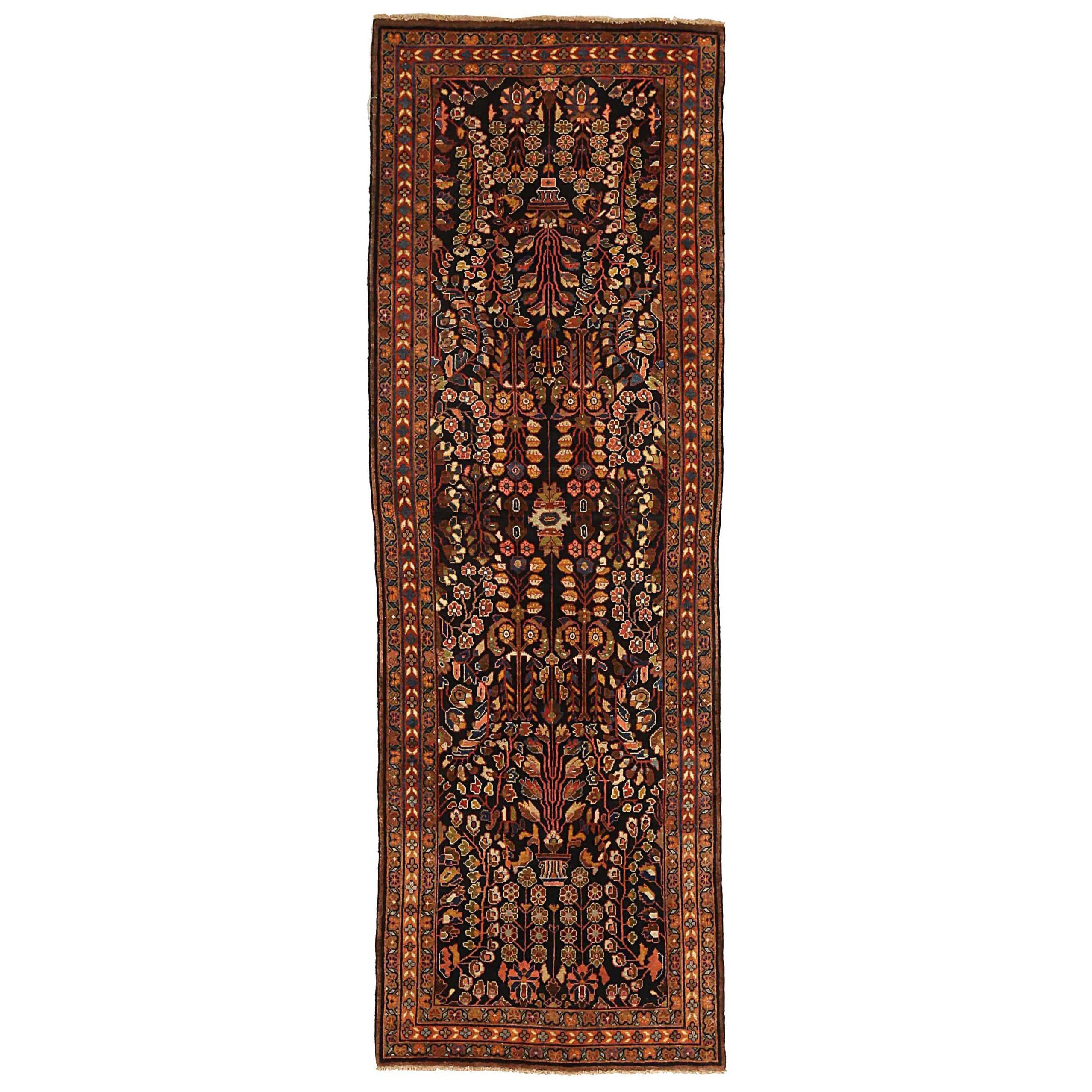 Alfombra Persa Farahan Circa 1910 - Lana Marfil Azul Marino Rojo 72757
