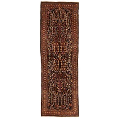 Alfombra Persa Farahan Circa 1910 - Lana Marfil Azul Marino Rojo 72757