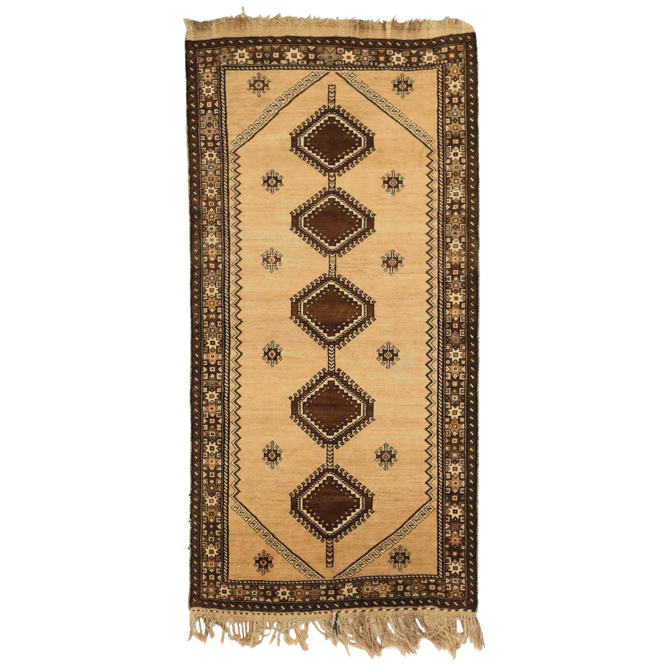 Persischer Gabbeh Kleiner Teppich CIRCA 1910 - Wolle Braun Elfenbein 72769