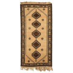 Persischer Gabbeh Kleiner Teppich CIRCA 1910 - Wolle Braun Elfenbein 72769