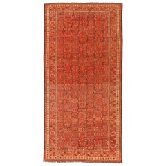 Afghanistan Tapis Bashir Circa 1910 - Laine Brown Ivory Red 72735