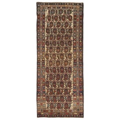 Alfombra Persa Bakhtiari Pequeña Circa 1910 - Lana Azul Marfil Rojo 72843