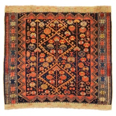 Petit tapis persan Malayer - Laine bleu marine rouge jaune 72973