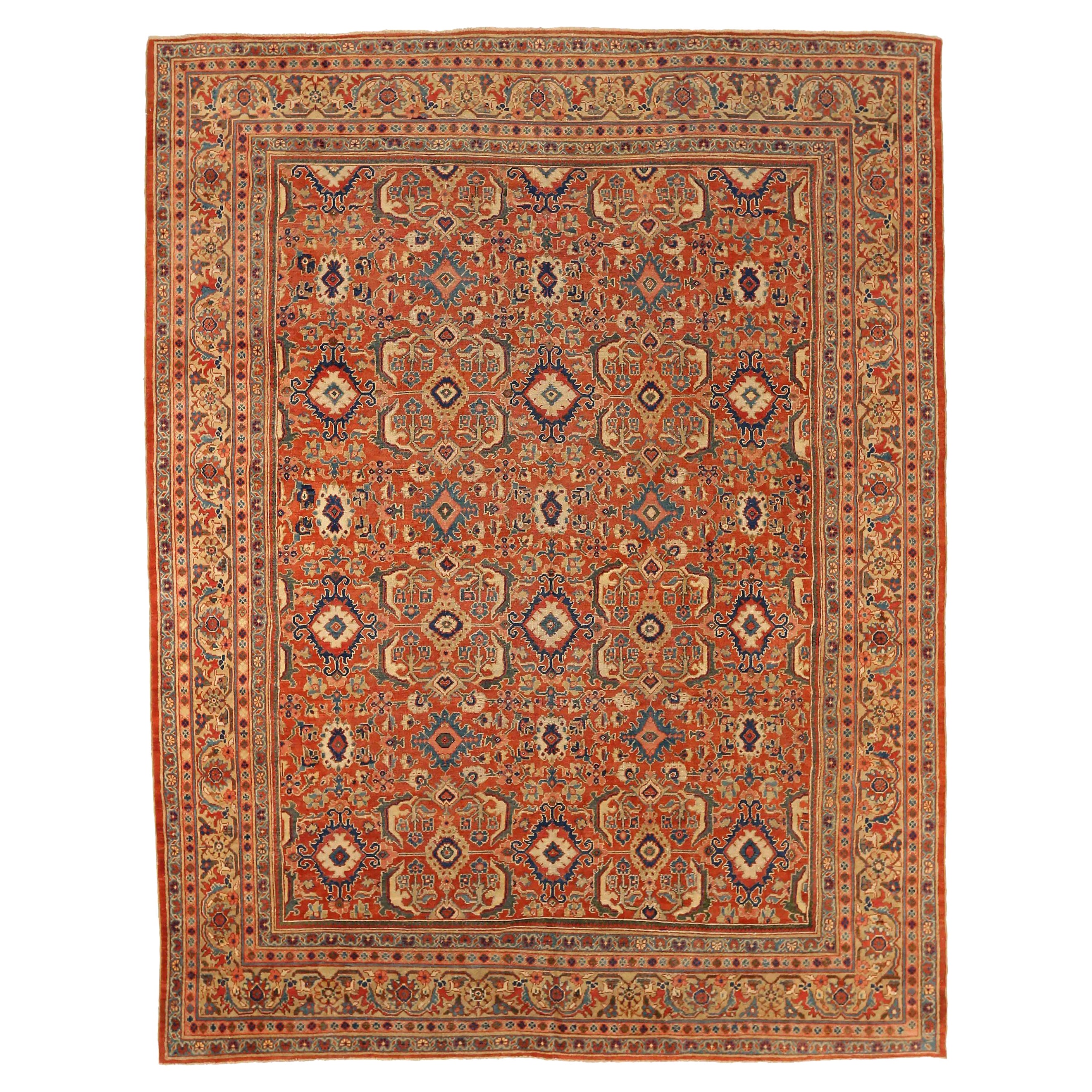 Alfombras Persas Sultanabad Rugs - Lana Azul Marfil Rojo 72962