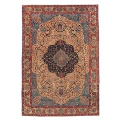 Persische Täbris-Teppiche - Wolle Blau Rosa Rot 72999