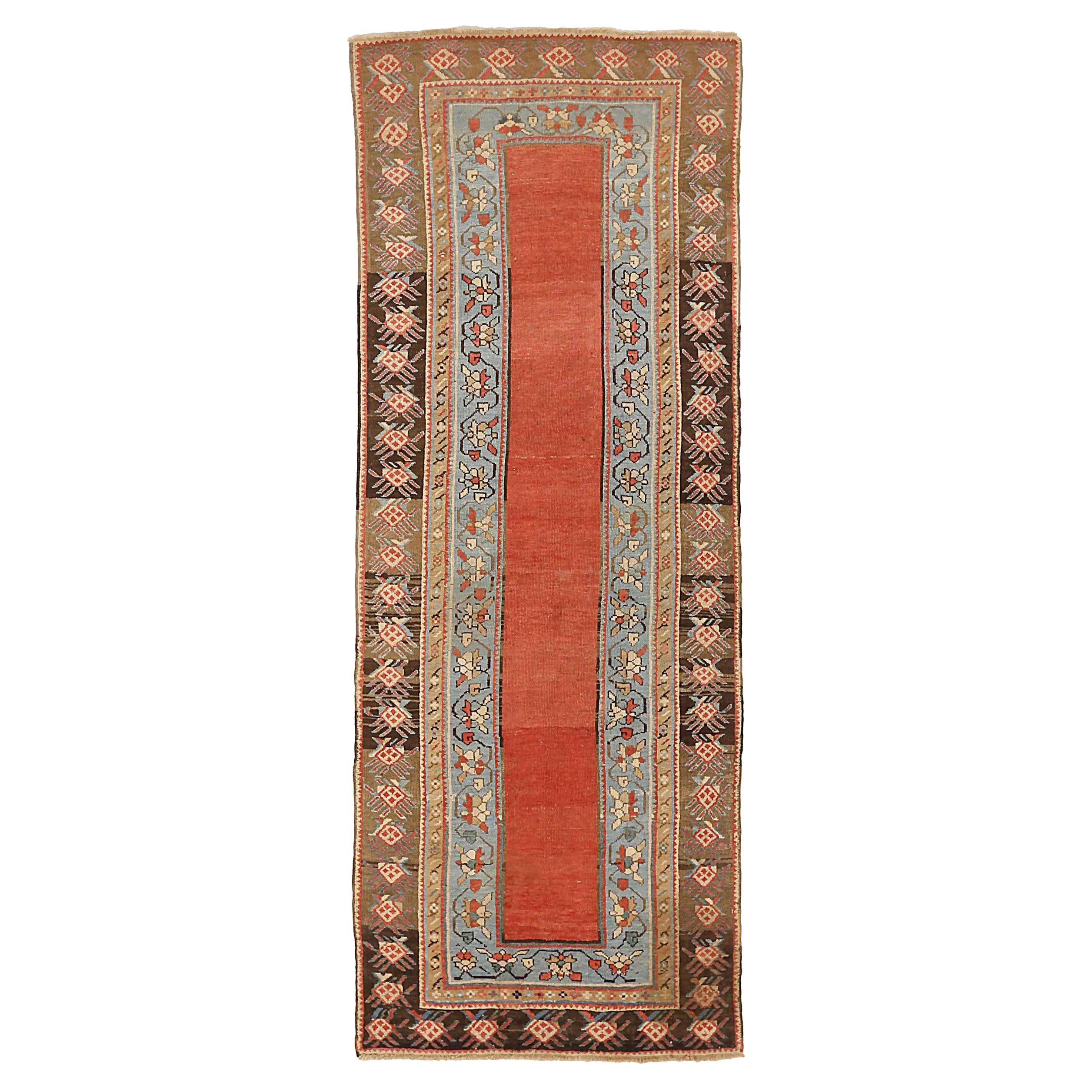 Alfombra Rusa Kazak - Lana Marrón Marfil Rojo 72969