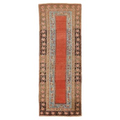 Tappeto Runner Kazak Russo - Lana Marrone Avorio Rosso 72969