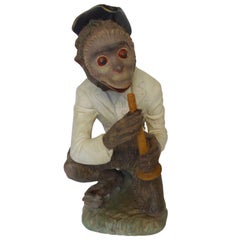 Vintage Soulful Italian Terracotta Monkey Statue