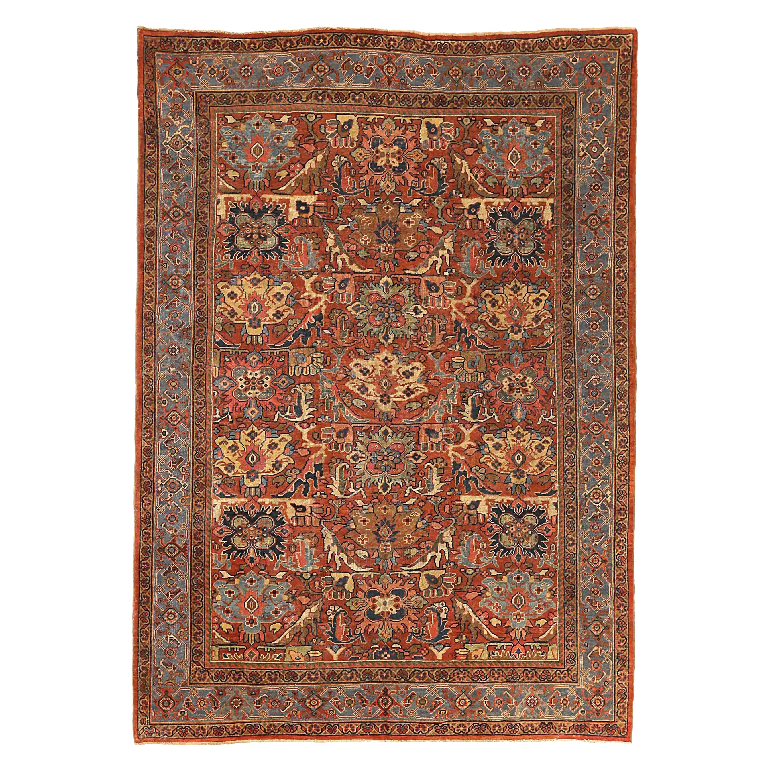 Alfombras Persas Sultanabad Rugs - Lana Azul Marfil Rojo 73044