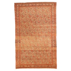 Alfombra Persa Malayer Pequeña - Lana Verde Marfil Rojo 73142