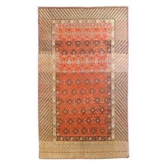 Tapis russe Khotan Circa 1910 - Laine Brown Ivoire Rouge 73114
