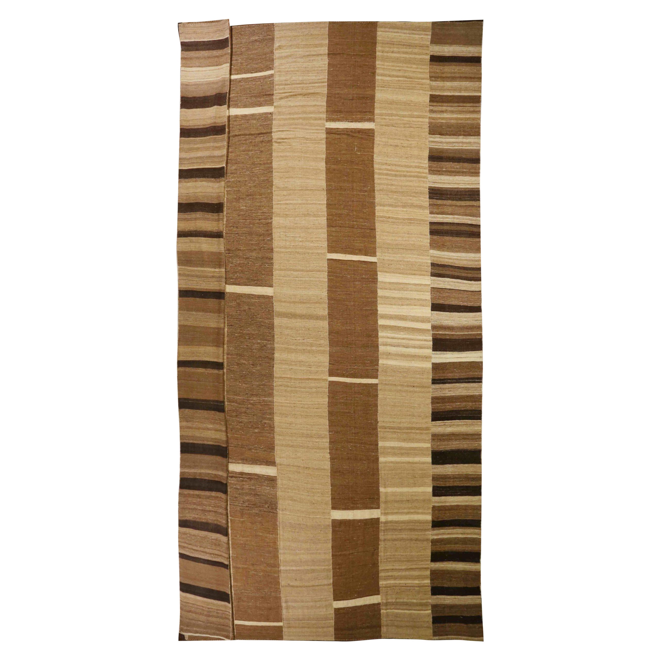 Rug & Kilim Kilim Persan Circa 1910 - Laine Brown Ivory Taupe 73170