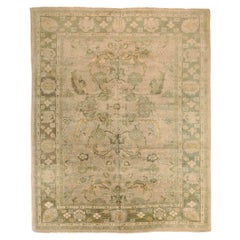 Persische Sultanabad Teppiche - Wolle Grün Elfenbein Gelb 73211