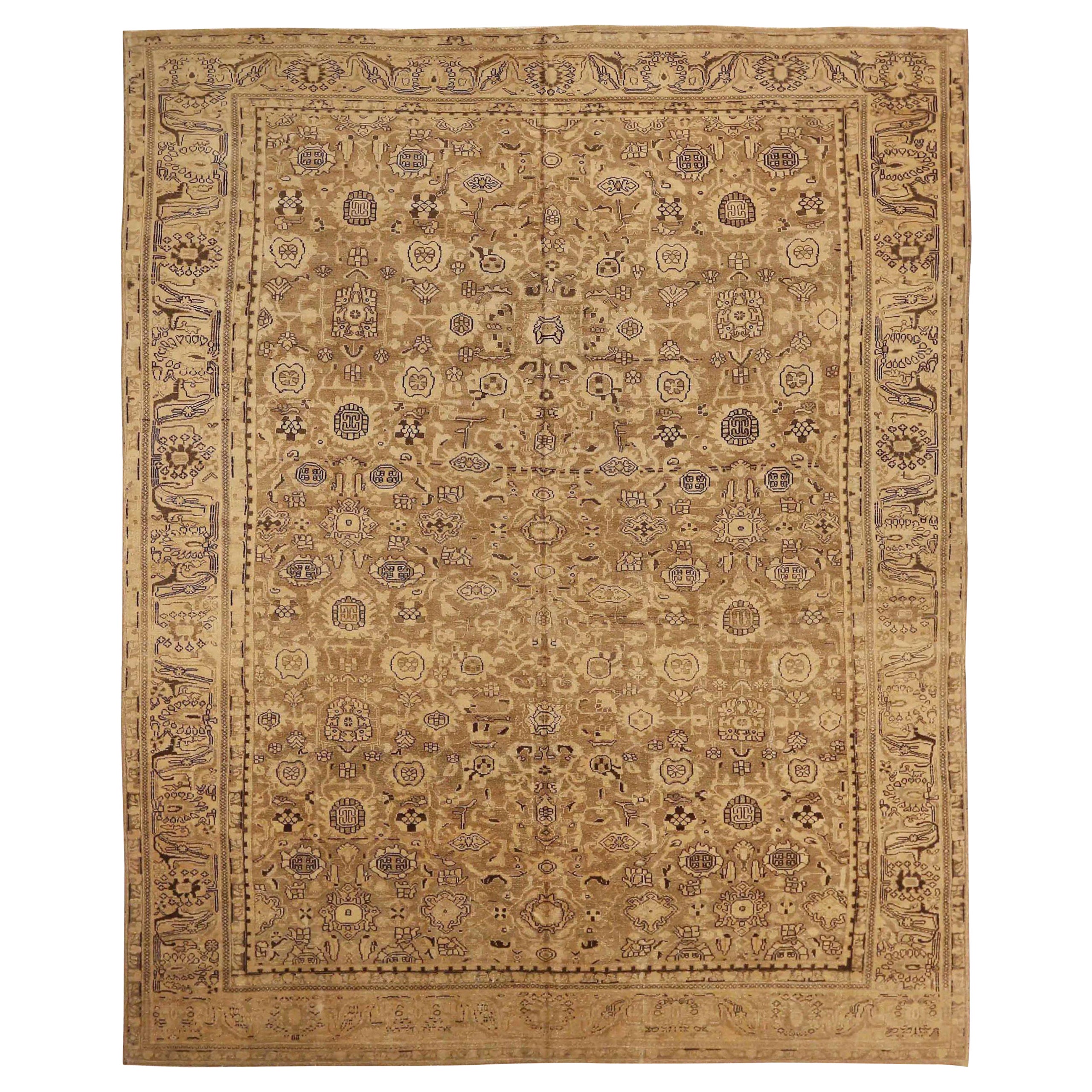 Persische Malayer Teppiche - Wolle Braun Elfenbein 73283