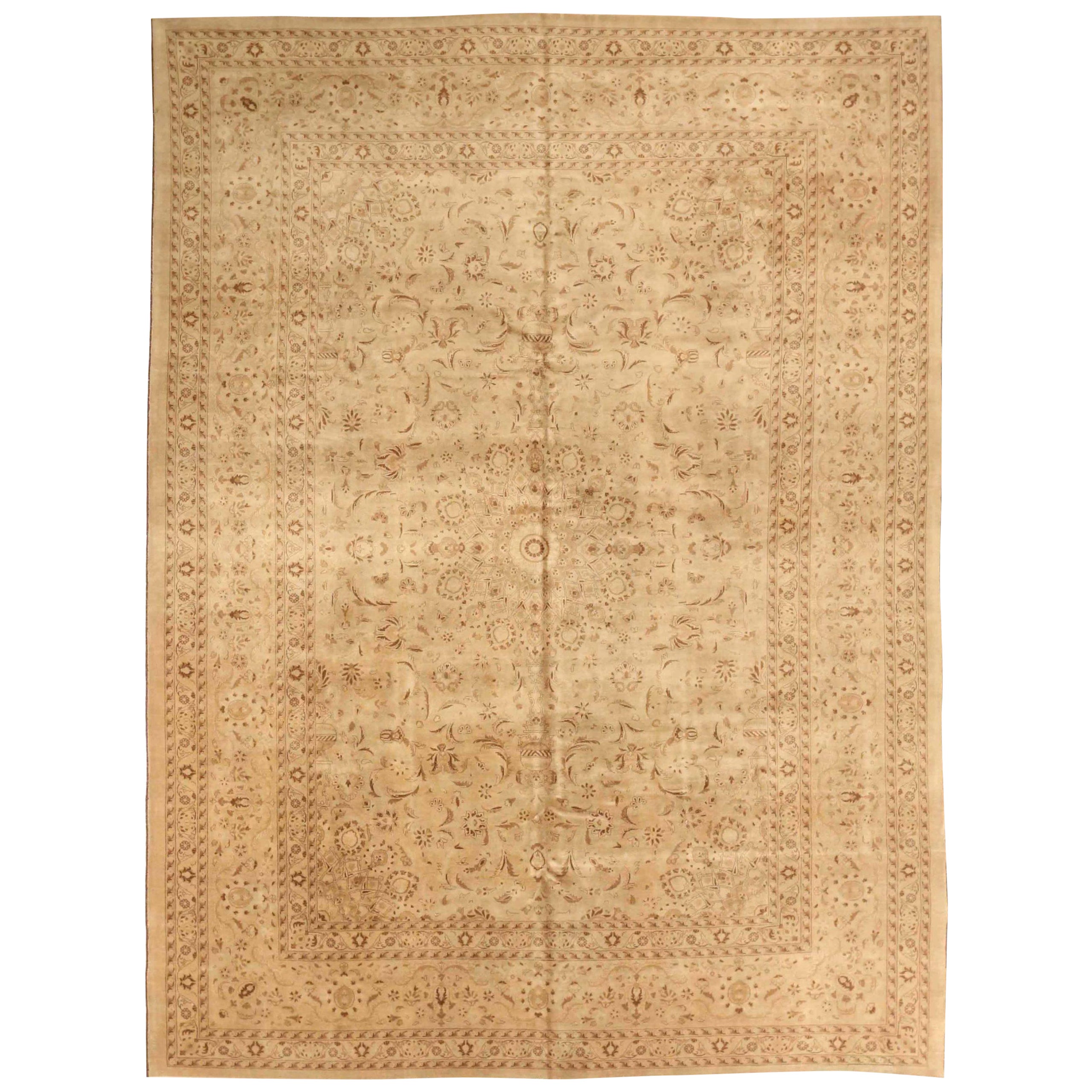 Persische Kashan Teppiche Circa 1910 - Wolle Brown Elfenbein 73292