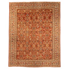 Tapis Persan Sultanabad Circa 1880 - Laine Bleu Ivoire Rouge 73340