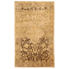 Persian Hamadan Small Rug - Wool Brown Ivory Taupe 73304