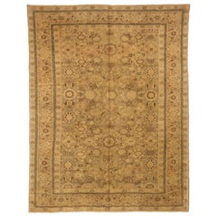 Tapis de sol Persan Malayer - Laine Brown Ivory 73381