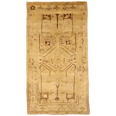 Persischer Bijar Kleiner Teppich - Wolle Braun Elfenbein 73368