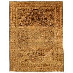 Tappeti persiani Farahan Circa 1880 - Lana Marrone Avorio Giallo 73410