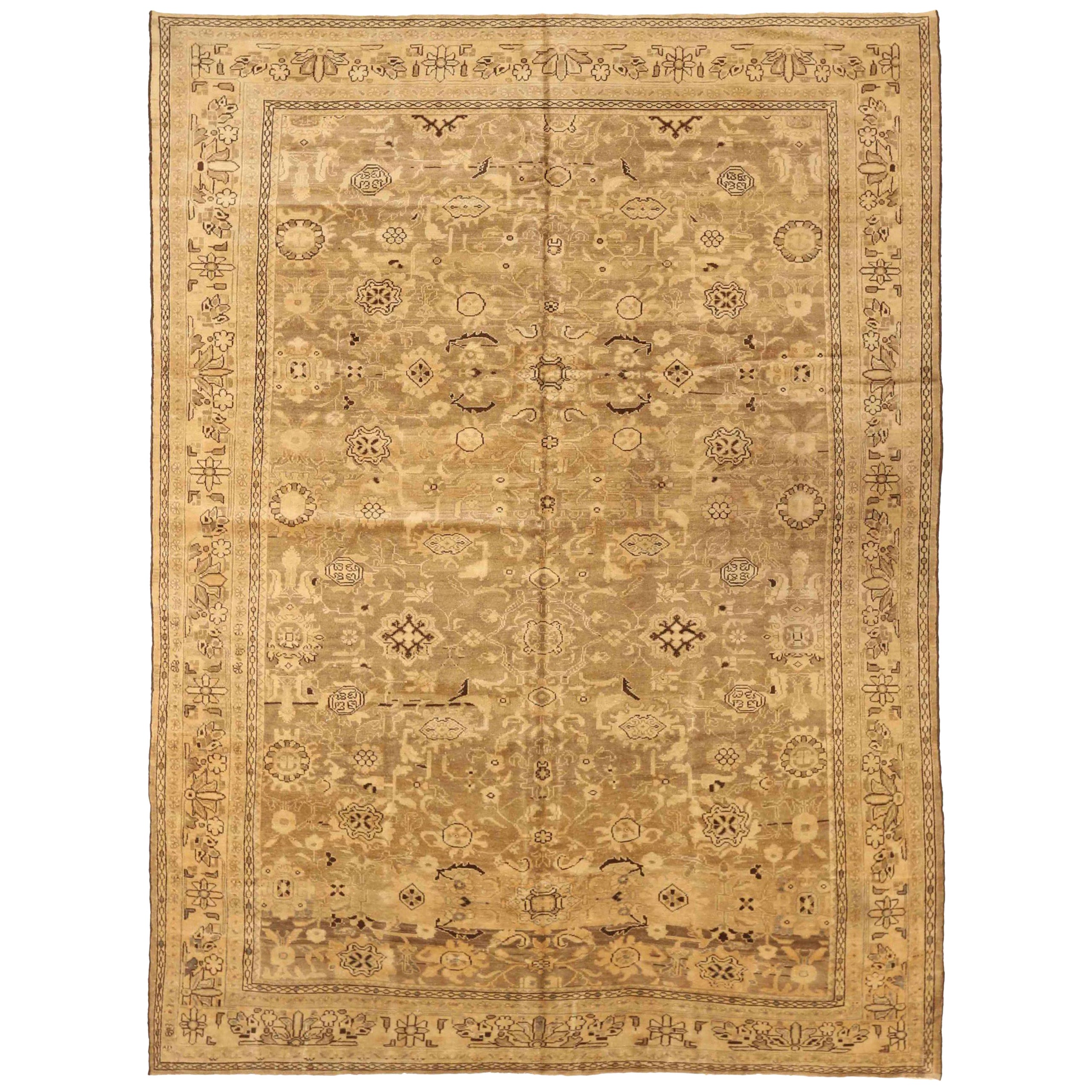 Persian Malayer Area Rugs - Wool Brown Ivory 73427 For Sale