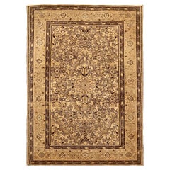 Persian Hamadan Small Rug - Wool Brown Ivory 73380