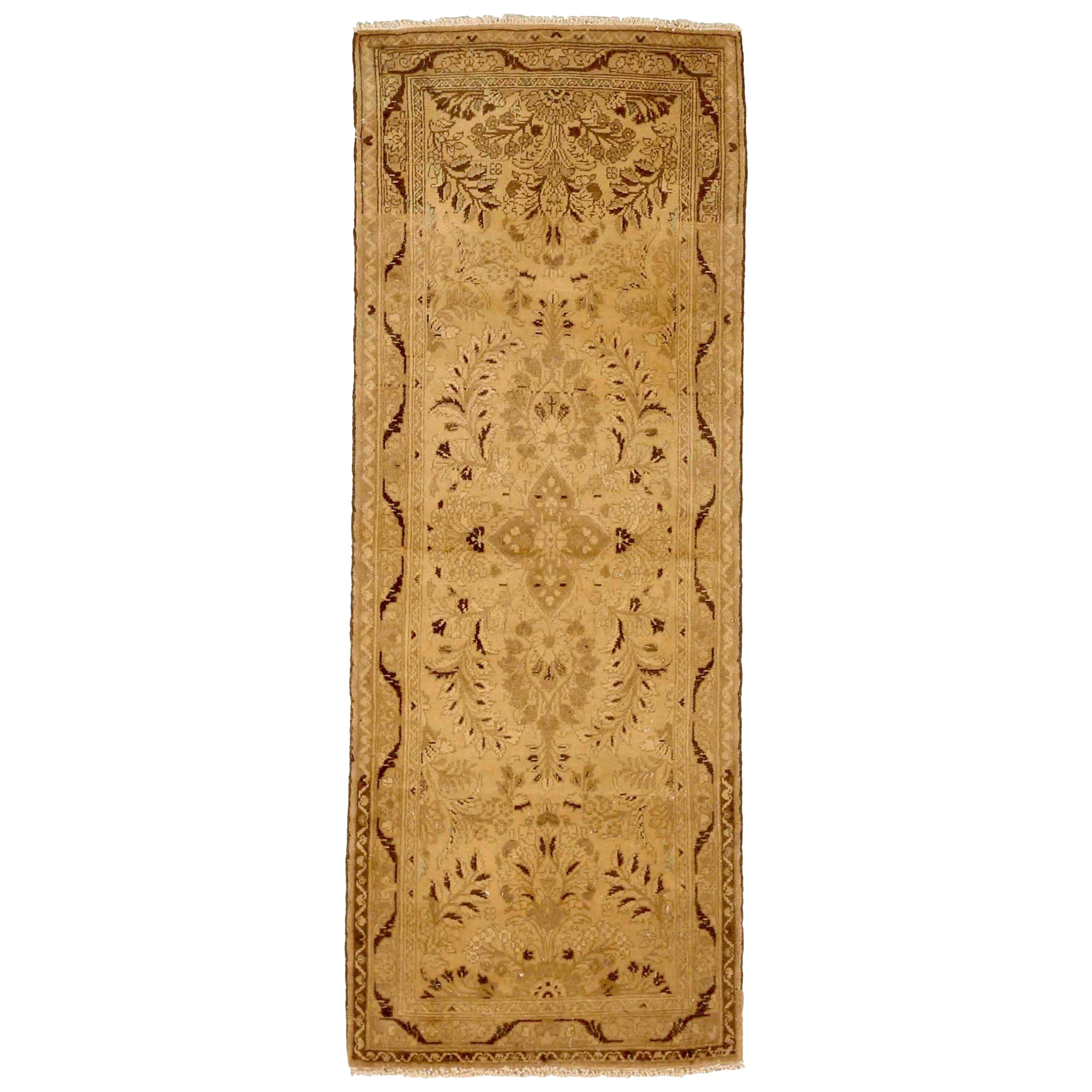Persian Hamadan Small Rug - Wool Brown Ivory 73432 For Sale